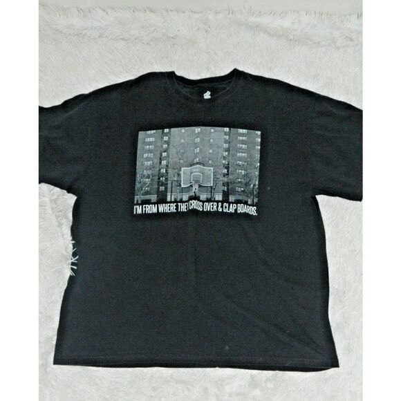 RocaWear T-Shirt Black Size XX-Large Y2K Basketball Graphic Short Sleeve - Picture 5 of 7